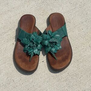 Born Flower sandals teal thong